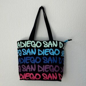Colorful “San Diego” Tote Bag by Robin Ruth